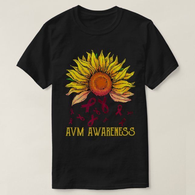 Camiseta AVM Awareness Sunflower (Diseño del anverso)