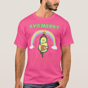 Camiseta Avo alegre Navidad aguacate arco iris de yoga