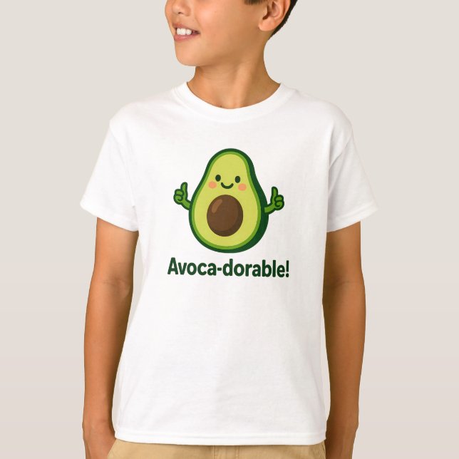 Camiseta Avoca-dorable Cute Green Avocado Design (Anverso)