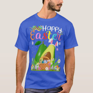 Camiseta Avocado Fruit Bunny Egg Hunting Funny Avocado Happ