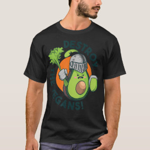 Camiseta Avocado Funny avocado knight stick sword Destroy t
