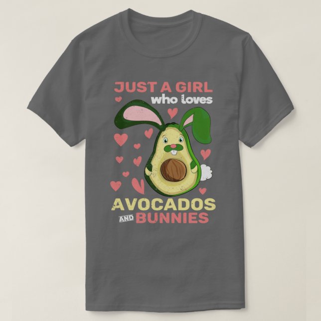 Camiseta Avocado Girls Rabbit Women Cute Forest Animal Bunn (Diseño del anverso)