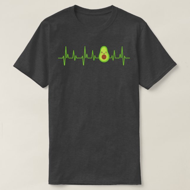 Camiseta Avocado Heartbeat - avocado for men and women T-Sh (Diseño del anverso)
