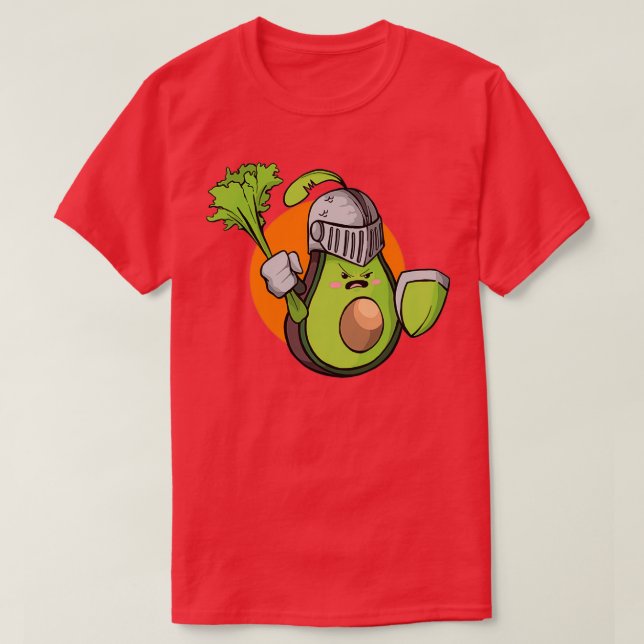CAMISETA AVOCADO KNIGHT (Diseño del anverso)