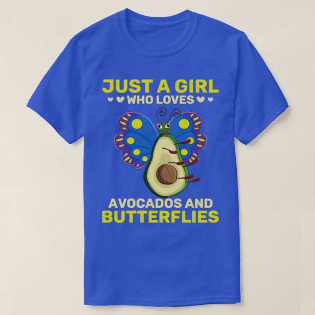 Camiseta Avocado Lover Girls Cute Insect Butterfly (Diseño del anverso)