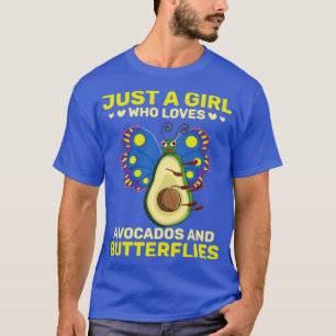 Camiseta Avocado Lover Girls Cute Insect Butterfly