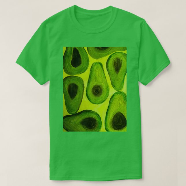 Camiseta Avocado lover green yellow (Diseño del anverso)
