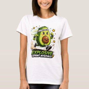 Camiseta Avocado Modo Sprint Cardio Corredor Fitness Tee