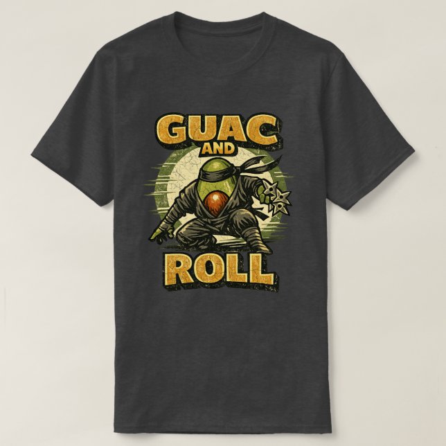 Camiseta Avocado Ninja – HÉROE DE GUAC Y ROLL  (Diseño del anverso)