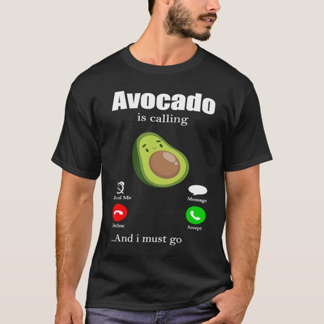 Camiseta Avocado Organic Vegetable Veganism Vegetarian (Anverso)