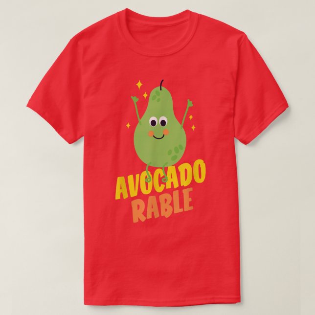 Camiseta Avocado Rable Cute Avocado Fruitarian  (Diseño del anverso)