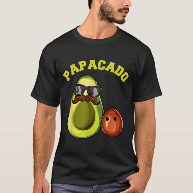 Camiseta Avocado Shirt For Men, Papacado Pregnancy Announce (Anverso)