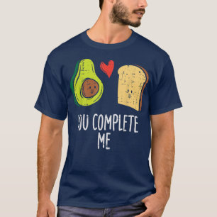 Camiseta Avocado Toast You Complete Me Valentines Day Food