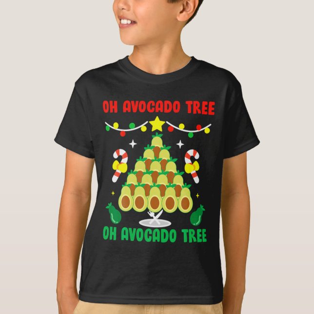 Camiseta Avocado Tree Funny Food Vegan Christmas Gift  (Anverso)