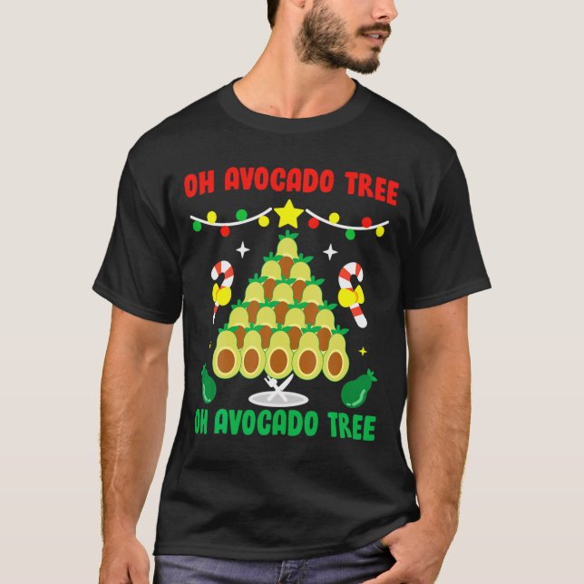 Camiseta Avocado Tree Funny Food Vegan Christmas Gift  (Anverso)