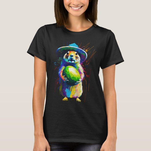 Camiseta Avocado with Mexican Prairie dog Cinco de mayo (Anverso)