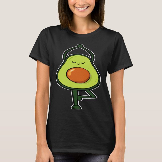Camiseta Avocado Yoga Fruit Tree Fitness Stress Relief Exer (Anverso)