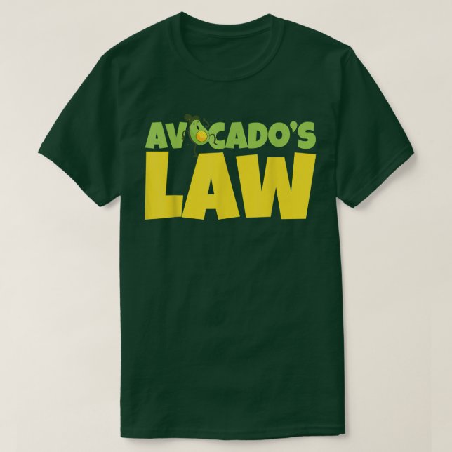 Camiseta Avocados Law Avogadro Go Vegan  (Diseño del anverso)