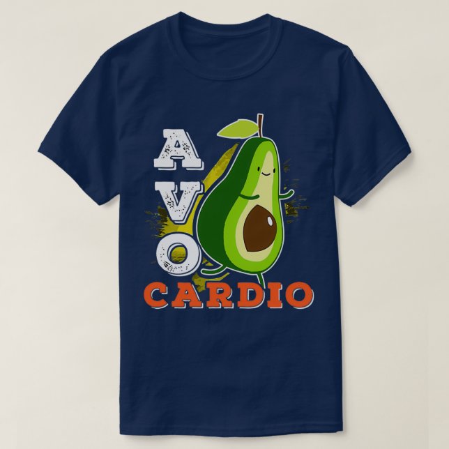 Camiseta Avocardio Aguacate Cardio Ejercicio Corriendo Funn (Diseño del anverso)