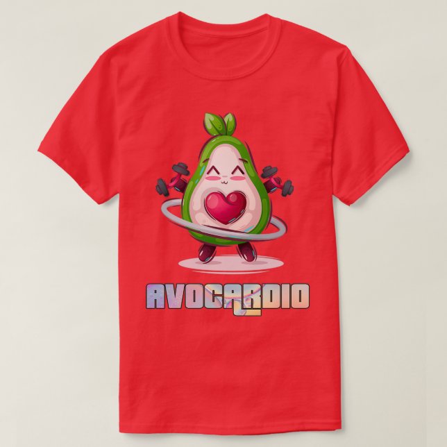 Camiseta Avocardio Aguacate Fitness Cardio Entrenamiento Sh (Diseño del anverso)