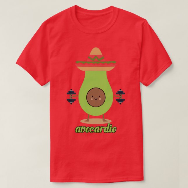 Camiseta Avocardio Aguacate Fitness Cardio Entrenamiento Sh (Diseño del anverso)
