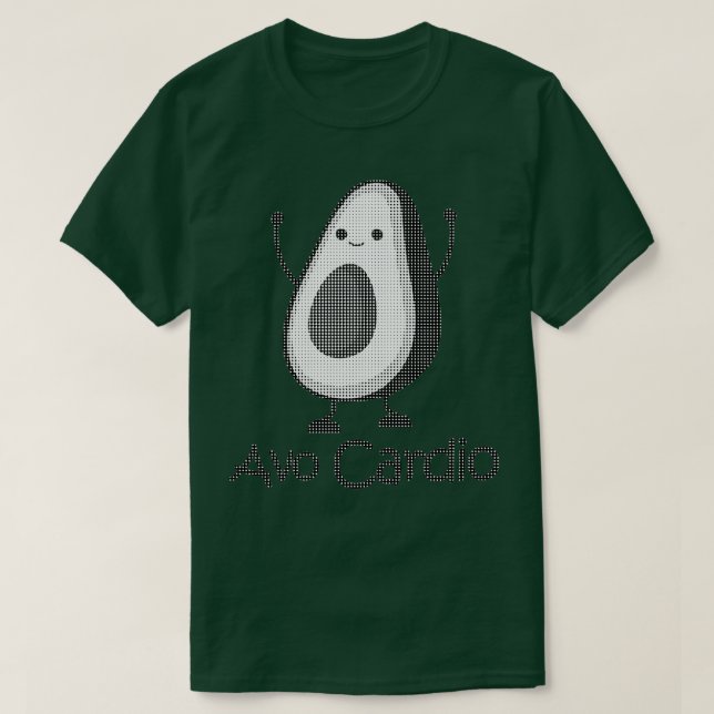 Camiseta Avocardio Blanco Y Negro (Diseño del anverso)
