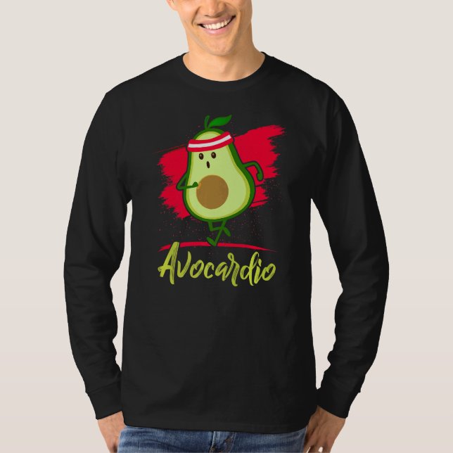 Camiseta Avocardio Ejercicio Aguacate Gym Runner (Anverso)