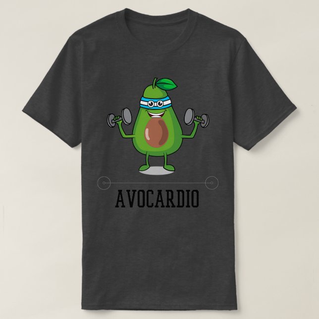 Camiseta Avocardio Funny Aguacate Doing Cardio (Diseño del anverso)
