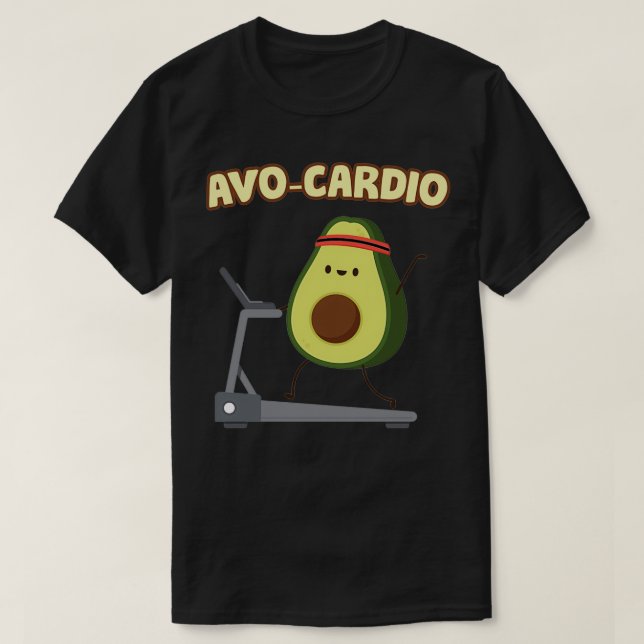 Camiseta Avocardio Funny Aguacate Gym Fitness Bodybuilding  (Diseño del anverso)