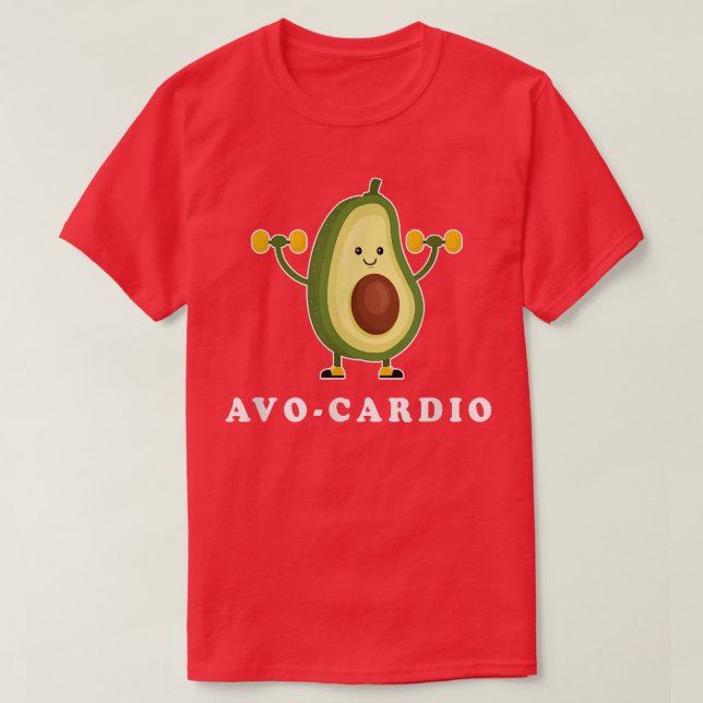 Camiseta AvoCardio Funny Pun Workout Running Aguacate (Diseño del anverso)