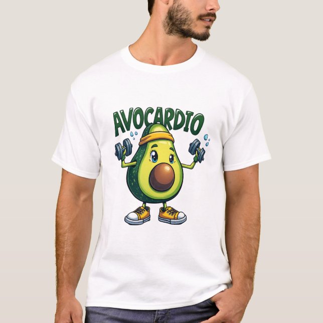Camiseta Avocardio Funny Workout Aguacate T-Shirt (Anverso)