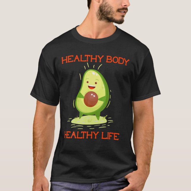 Camiseta Avocardio - Gimnasio aguacate - Comida vegetariana (Anverso)