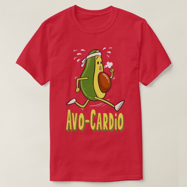 Camiseta Avocardio Vegan Aguacate Cardio (Diseño del anverso)