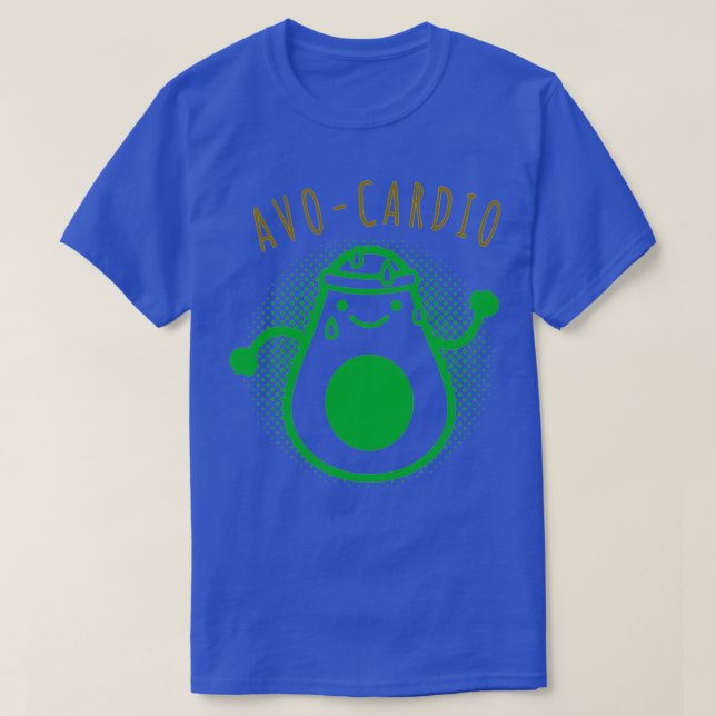 Camiseta AvoCardio White Funny Gym Classic TShirt (Diseño del anverso)