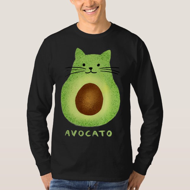 Camiseta Avocato  Cute Cat Avocado Vegan And Cat  Kitten (Anverso)