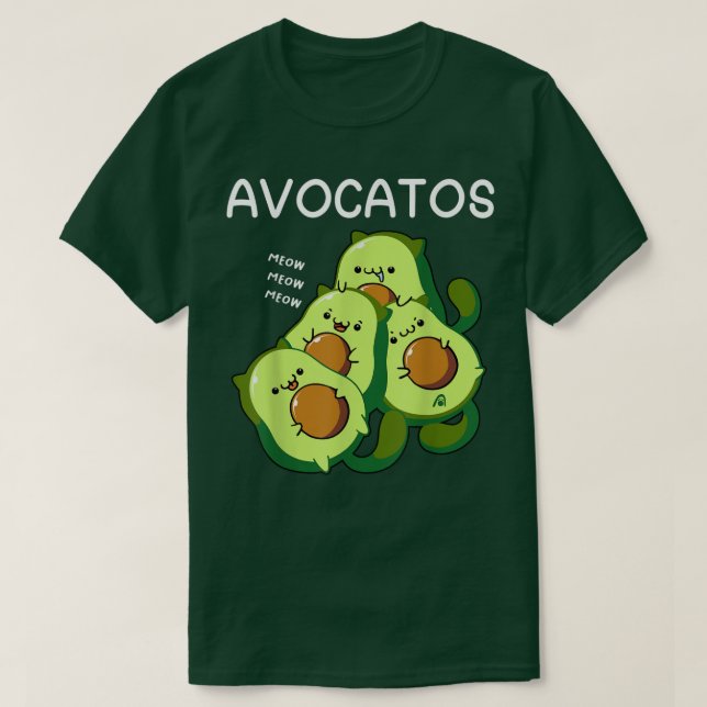 Camiseta Avocato Funny Avocado Lover Gift, Cute Cat  (Diseño del anverso)