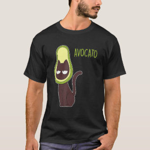 Camiseta Avocato Gato Vegano Lindo Gatos Aguacate Niños Muj