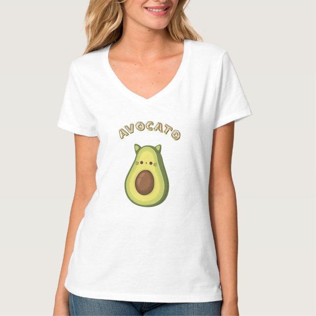 Camiseta AVOCATO - Un gato y aguacate graciosos adoran la c (Anverso)