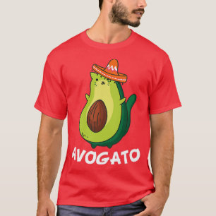 Camiseta Avogato Aguacate Cat Foodie Meican