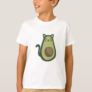 Camiseta Avogato Aguacate Cat Graciosa Comida Verde