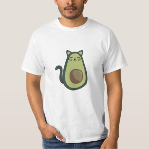 Camiseta Avogato Aguacate Cat Graciosa Comida Verde