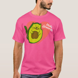 Camiseta Avogato aguacate cat Hola senorita Classic TShirt