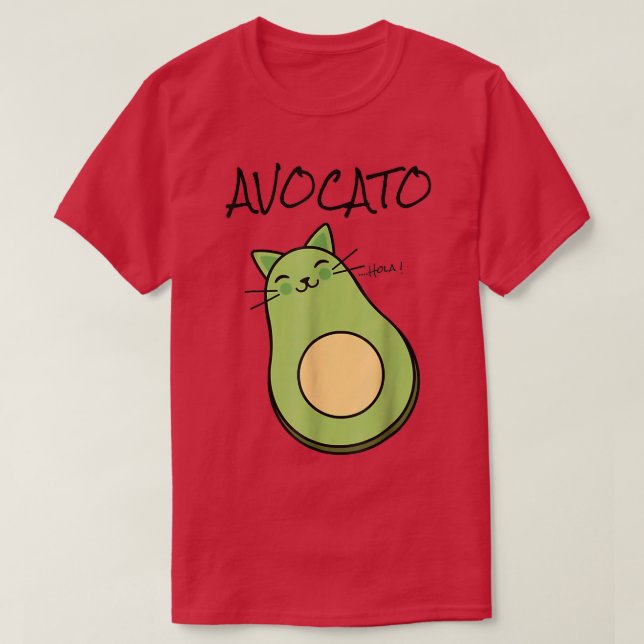 Camiseta Avogato Aguacate Cat Kitty Funny Meow Cinco De May (Diseño del anverso)