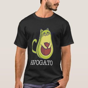 Camiseta Avogato Aguacate Divertido Gato Lindo Vegano