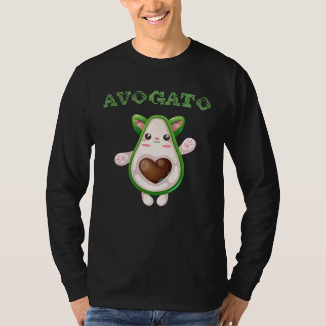 Camiseta Avogato Avocado Cat  Avocado Organic Food (Anverso)