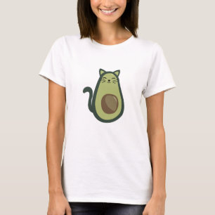 Camiseta Avogato Avocado Cat Funny Food Green