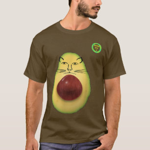 CAMISETA AVOGATO AVOCADO KITTY KAT CAT FACE 