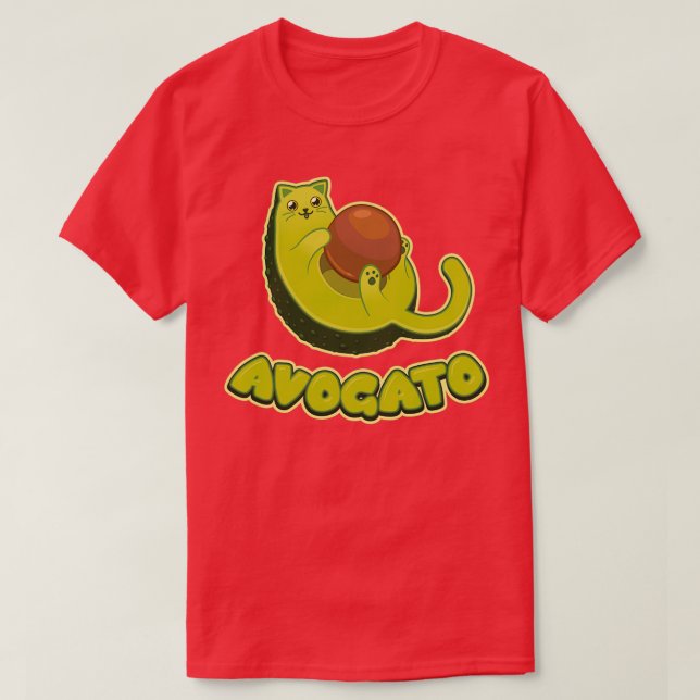 Camiseta Avogato Cat Aguacate (Diseño del anverso)