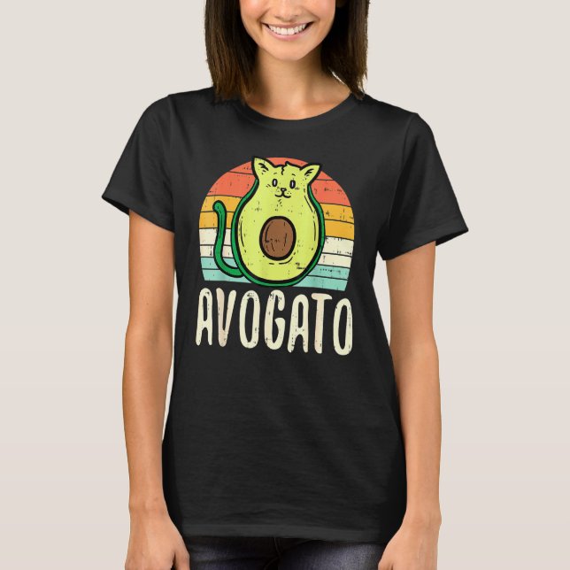 Camiseta Avogato Cat Aguacate Retro Cinco De Mayo Me (Anverso)