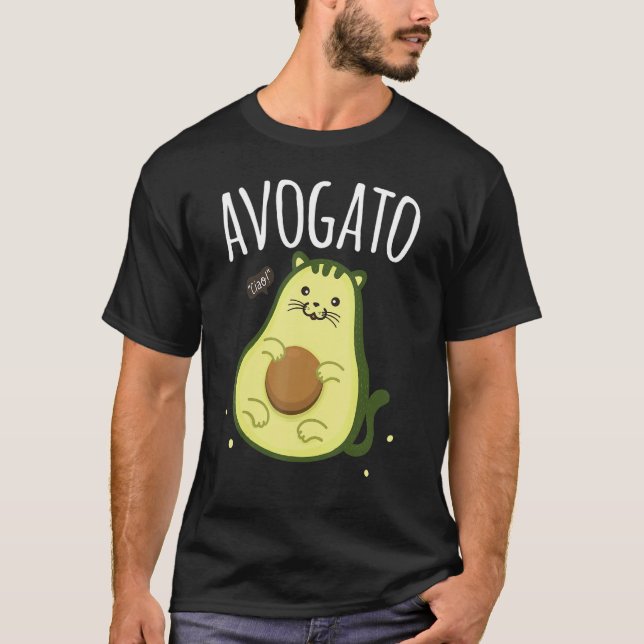 Camiseta Avogato Cat Said Ciao Cute Face Avogato Lovely Ki (Anverso)